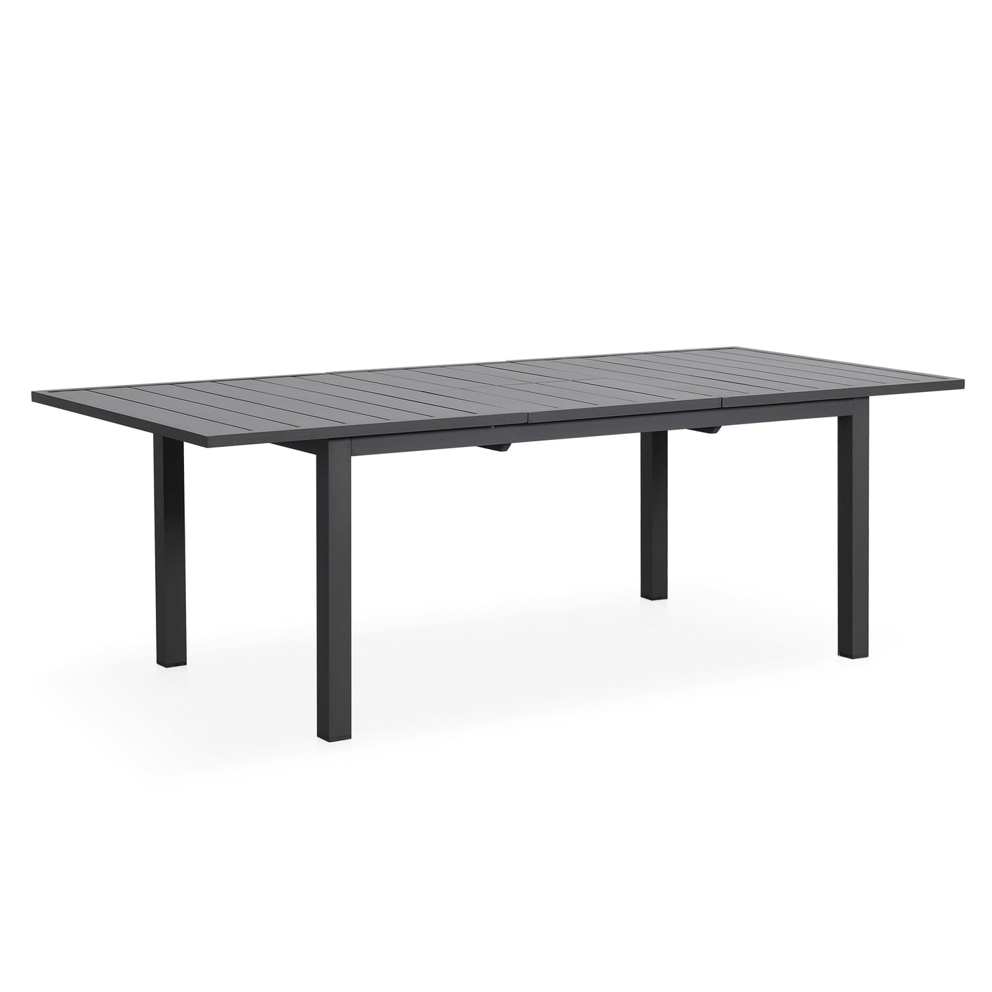 May in Color Aluminum Outdoor Dining Table, 68inches-91.5inches Adjustable Length Oversized Dining Table for 6-10 People, All-Weather Extendable Patio Dining Table with Adjustable Feet for Deck Balcony Garden
