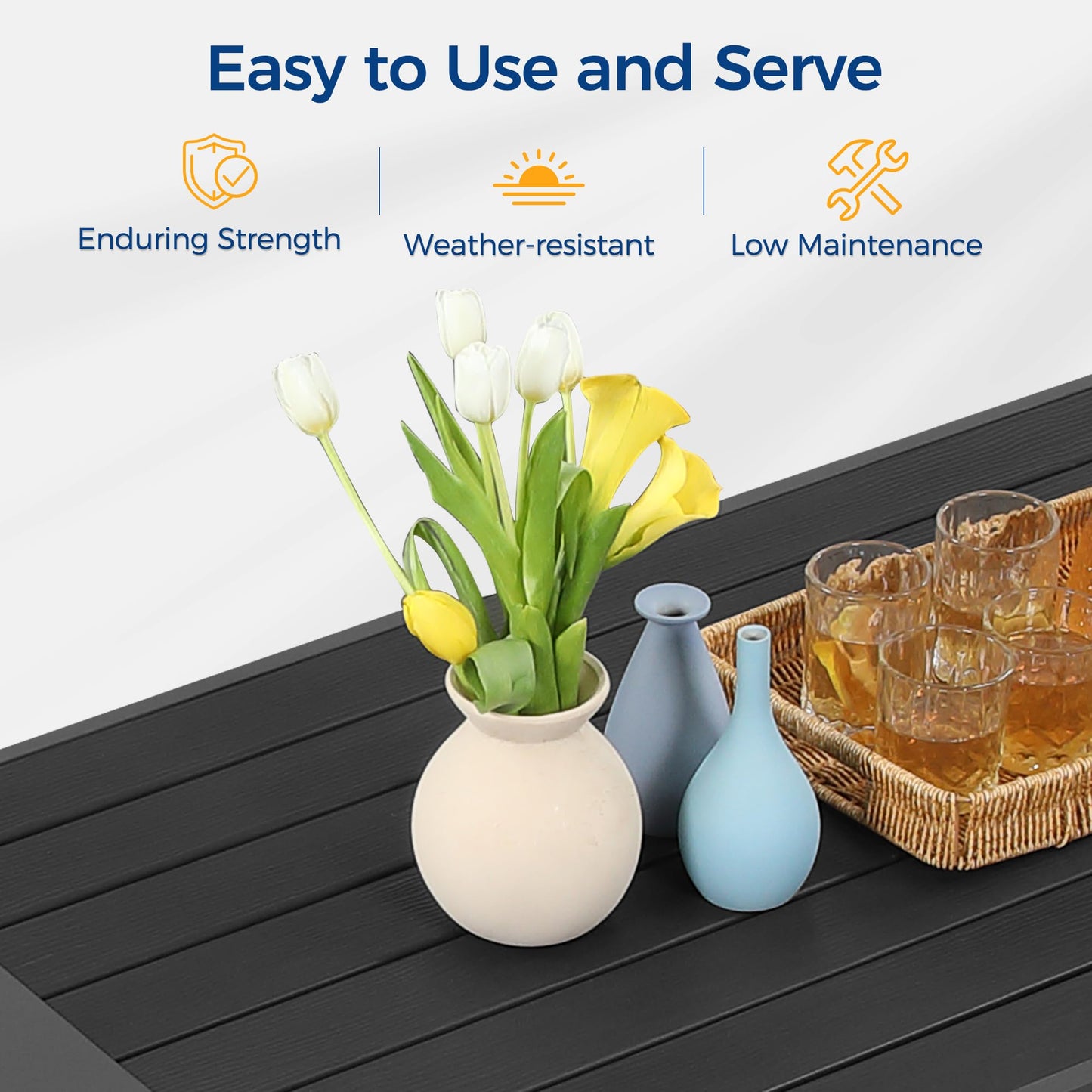 CozyHome Aluminum Outdoor Patio Furniture Set, 4 Pieces Modern Patio Sectional Sofa Conversation Set, Outdoor Seating Set with Coffee Table for Deck Garden Backyard, Beige