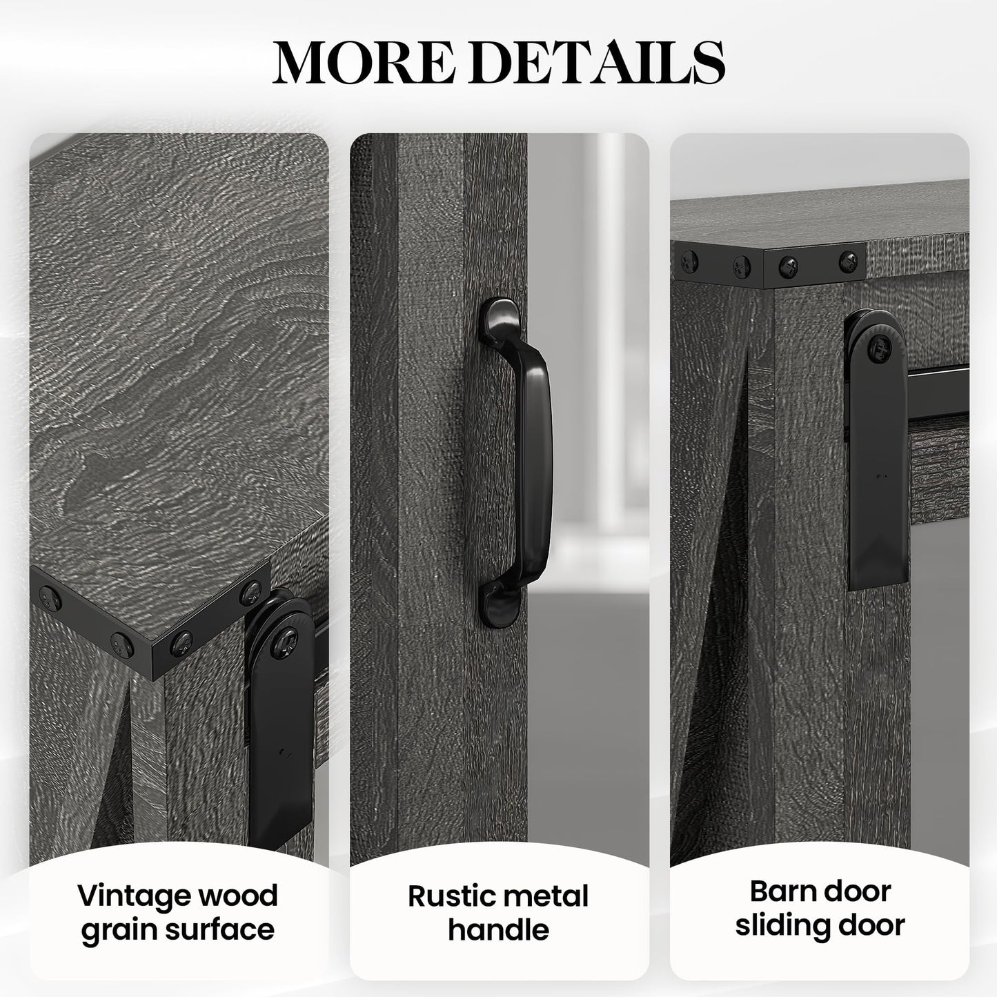 RoyalCraft 28in Bathroom Cabinet Wall Mount with Sliding Mirror Door, Over The Toilet Storage Cabinet, Farmhouse Medicine Cabinet with Shelves and Towel Bar for Living Room, 28" W x 29" H, Dark Grey