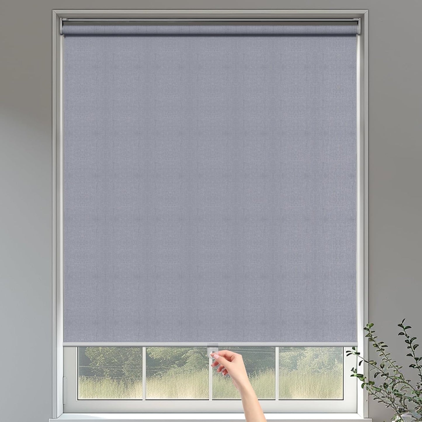 100% Blackout Roller Shades for Windows, Pull Down Shades with Thermal Insulated Waterproof Fabric