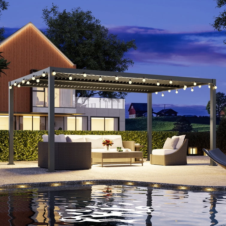 Aluminum Outdoor Pergola with Independent Louvered