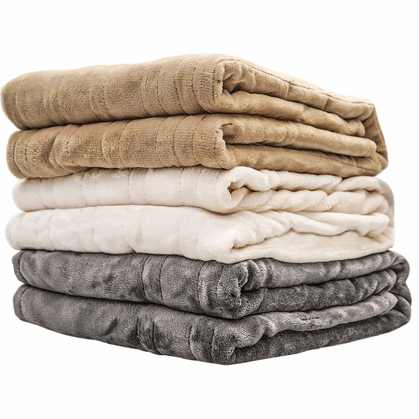 Royalcraft 50" x 60" Electric Blankets Heated Throw Soft Flannel Heating Blanket with 4 Hours Auto Off, 5 Years Warranty, ETL Certified, Machine Washable, Grey