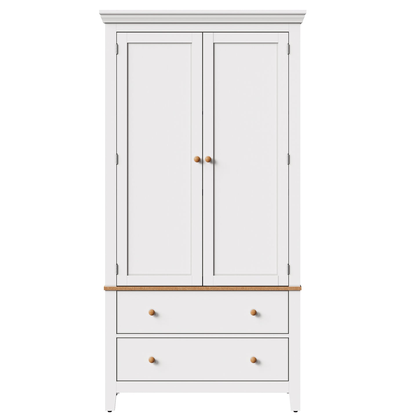 Royalcraft 70'' Tall Kitchen Pantry Cabinet, Wood Cupboard with 8 Door Storage Shelves, Large Storage Cabinet with Drawers & Adjustable Shelves for Kitchen, Dining Room, Living Room, Laundry, White