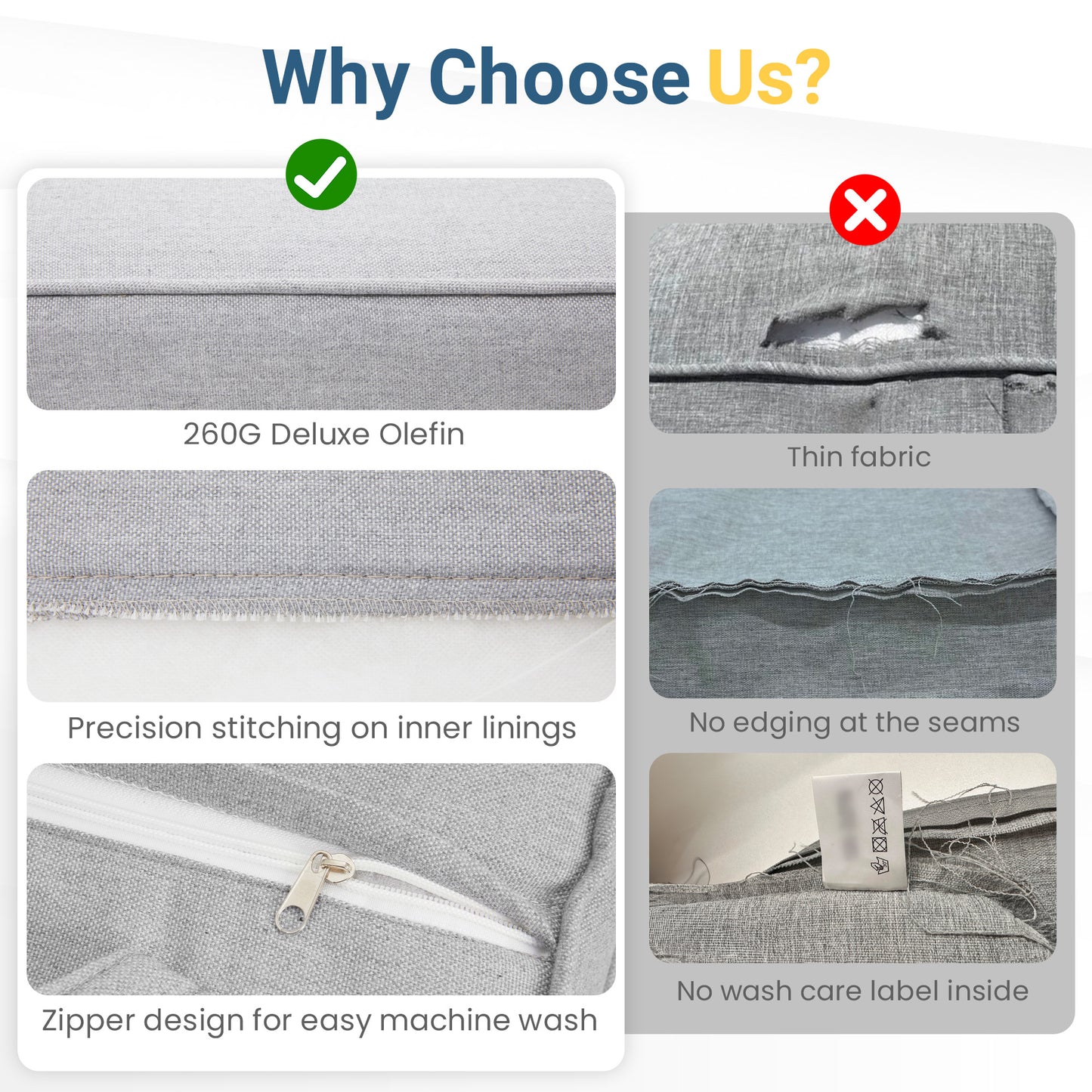 Royalcraft Patio Furniture Footstools Metal Ottomans Set of 2, Metal Outdoor Ottomans with Upgraded Cushions, All-weather Outdoor Footrest Seat for Balcony, Garden, Deck, Backyard, Black