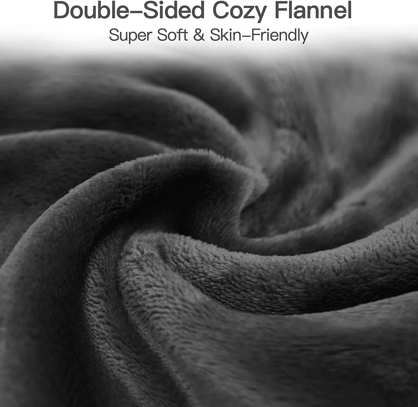 Royalcraft Heated Blanket Queen Size, Electric Throw Dual Control, 10 Heat Settings, 12 Hours Auto Off, Soft Flannel and Sherpa, Machine Washable, ETL Certified,Grey-1