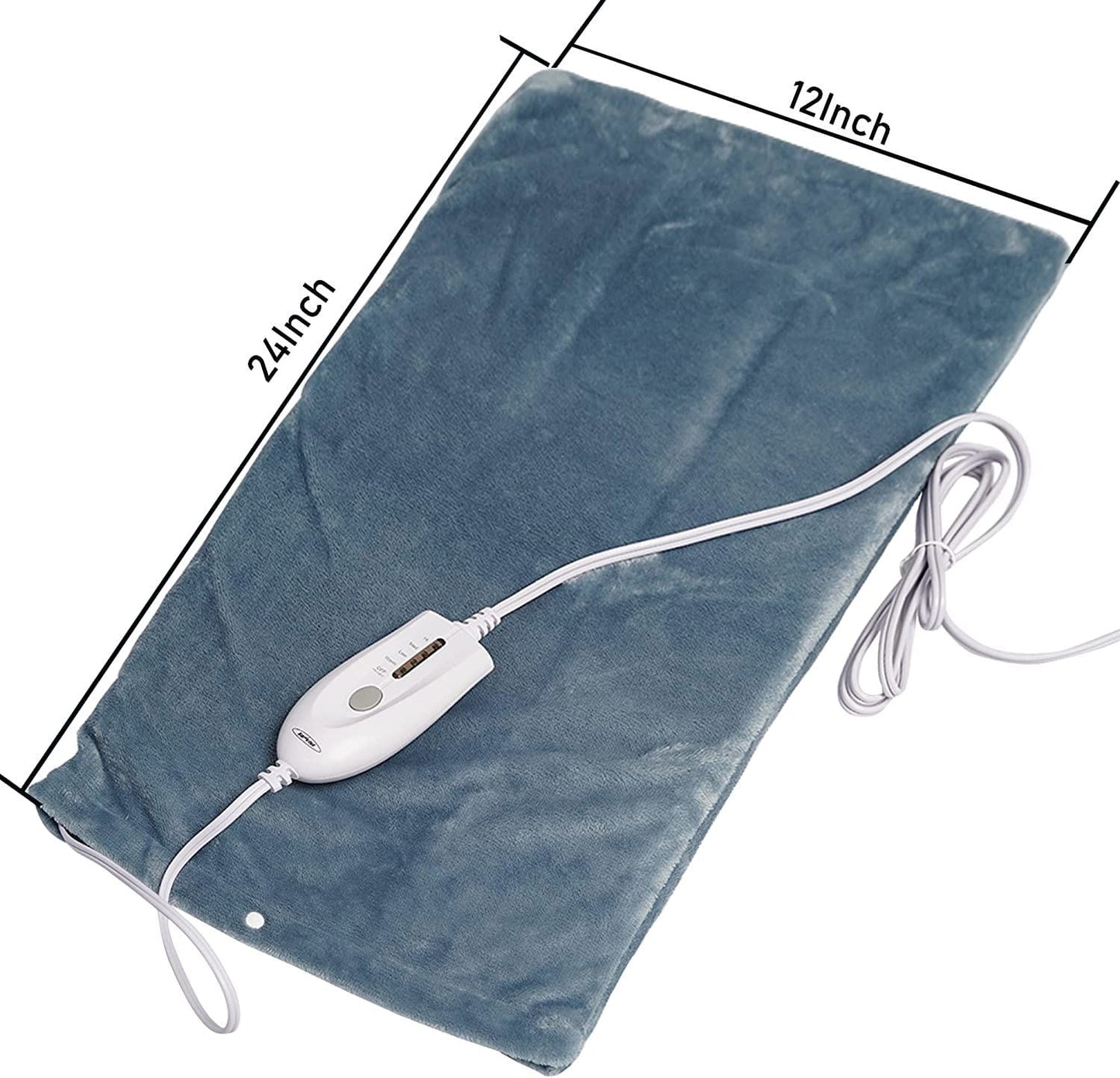 Royalcraft 50" x 60" Electric Blankets Heated Throw Soft Flannel Heating Blanket with 4 Hours Auto Off, 5 Years Warranty, ETL Certified, Machine Washable, Grey
