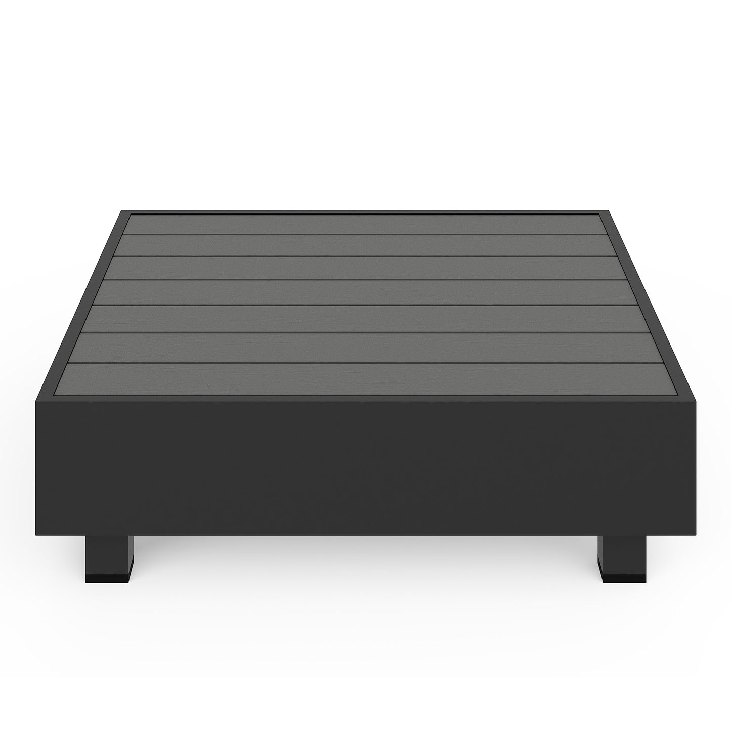 5 Pieces Aluminum Patio Furniture Set, Outdoor Sectional Sofa Conversation Sets with Coffee Table, Modular Armless Chairs Set for Pool Garden Balcony Porch, Grey