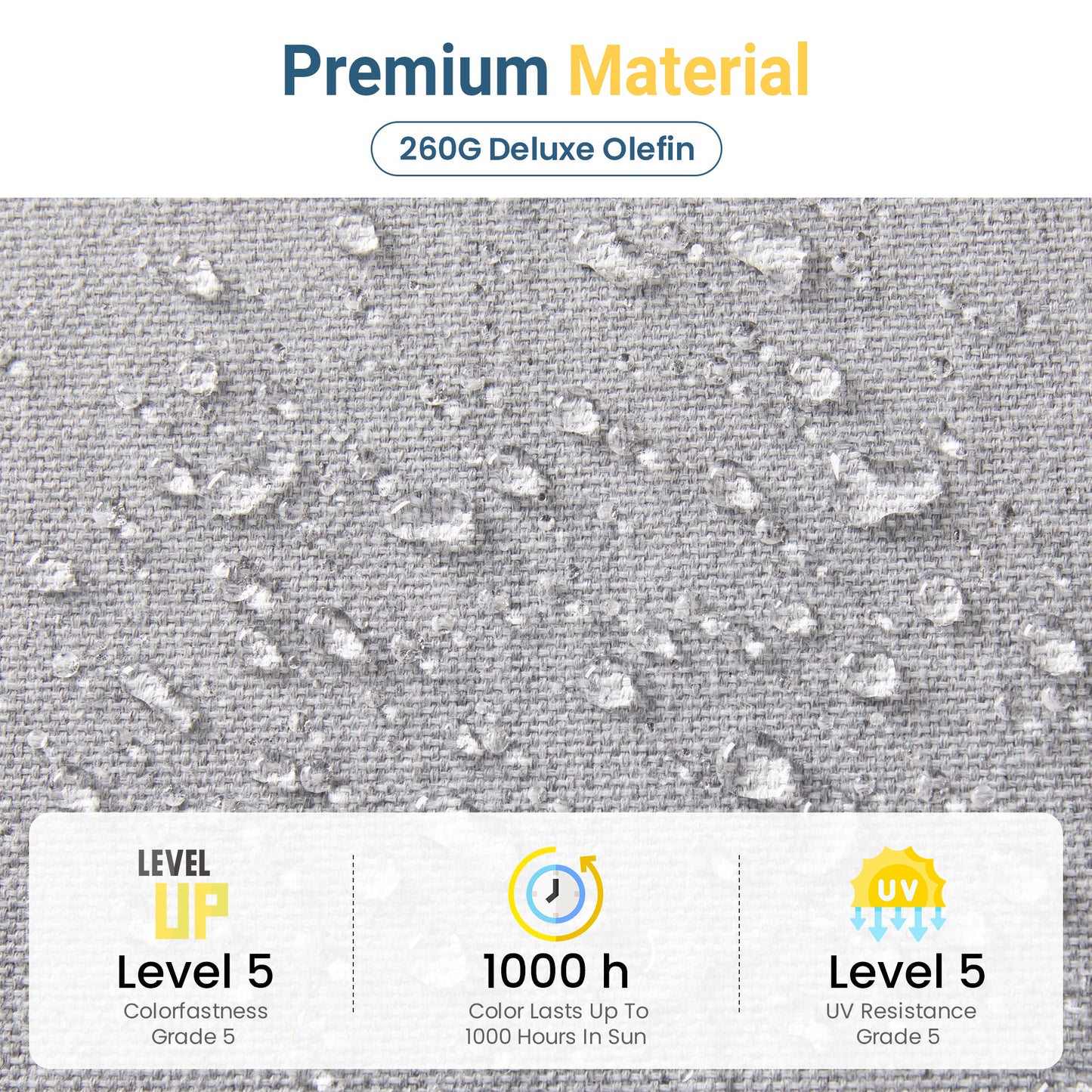Royalcraft Patio Furniture Footstools Metal Ottomans Set of 2, Metal Outdoor Ottomans with Upgraded Cushions, All-weather Outdoor Footrest Seat for Balcony, Garden, Deck, Backyard, Black