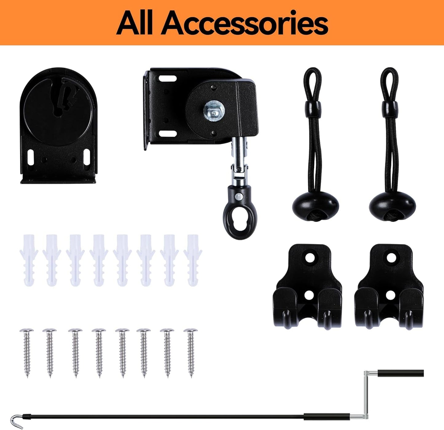 Outdoor Roller Shades for Patio New Material with 95% UV Protection, Cordless Patio Shades Roll Up Outdoor Blinds with Crank Handle for Shading, Protect Privacy, No Valance, (6' W X 8' L), Black