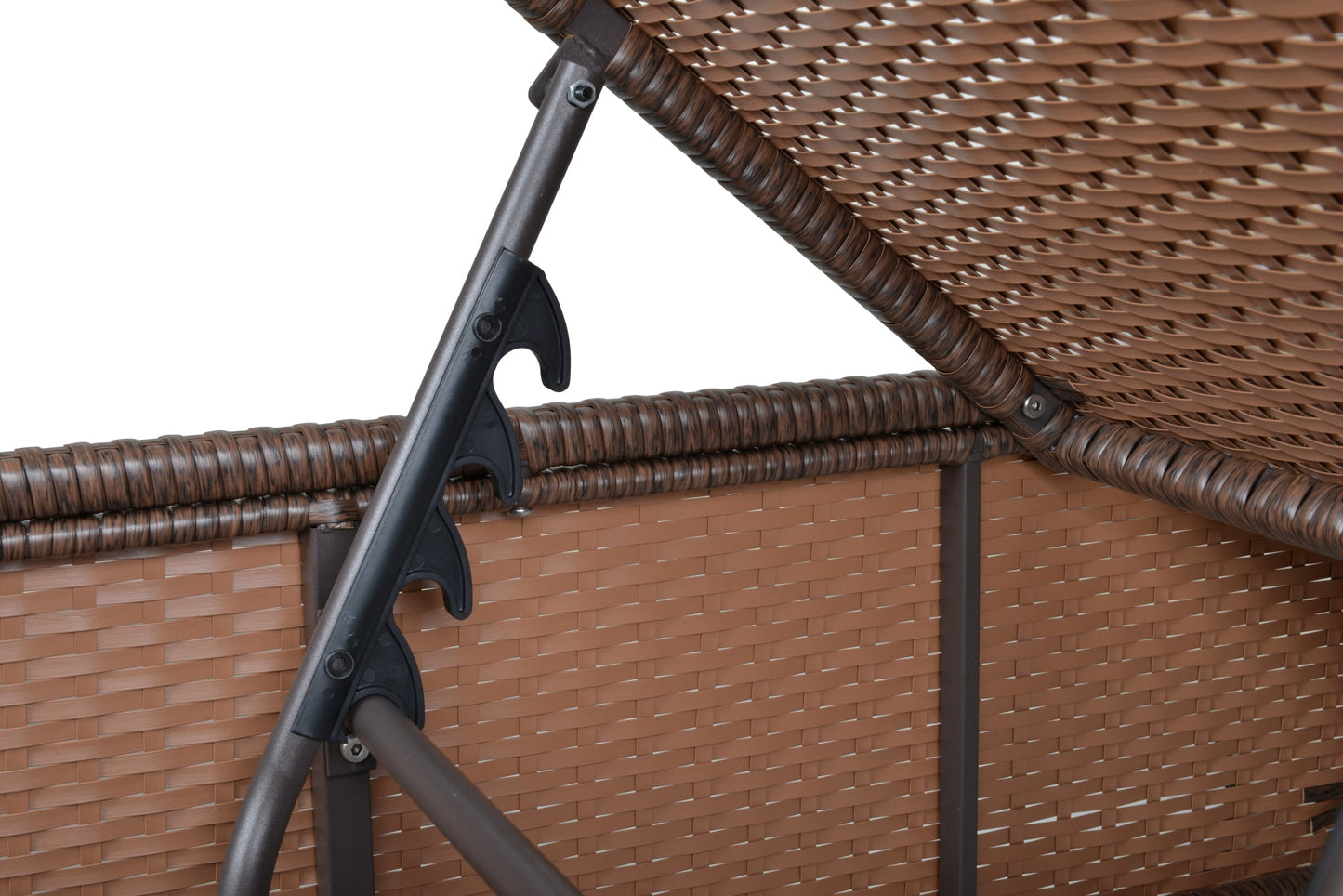 Sunvivi Wicker Patio Chaise Lounge Chair, Create the Patio of Your Dreams With Our Modular Furniture Sets, Black and Blue, PE Wicker