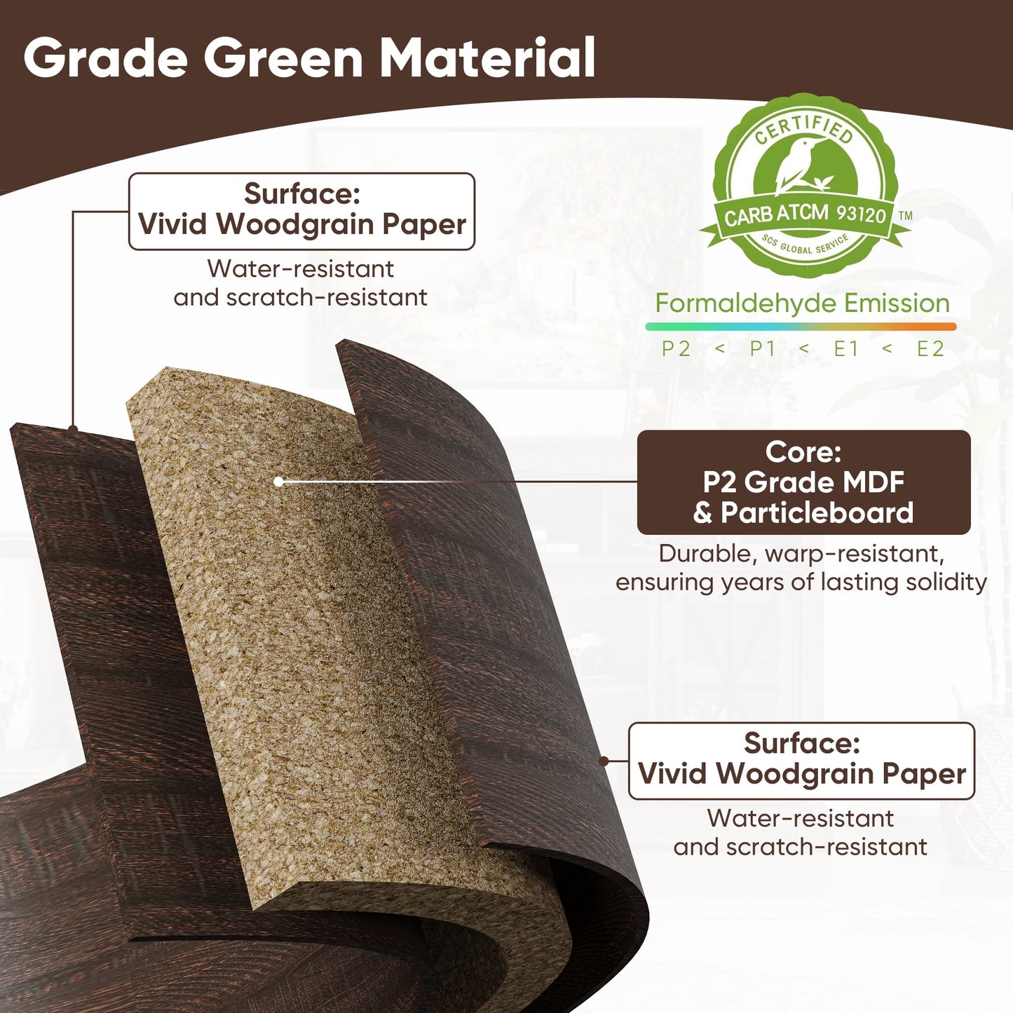 Royalcraft 71'' Tall Farmhouse Bar Cabinet, Retro Buffet Cabinet with Charge Station & LED Lights, Liquor Cabinet Bar with Wine Bottle Rack & Glass Doors for Kitchen, Dining Room, Living Room, Brown