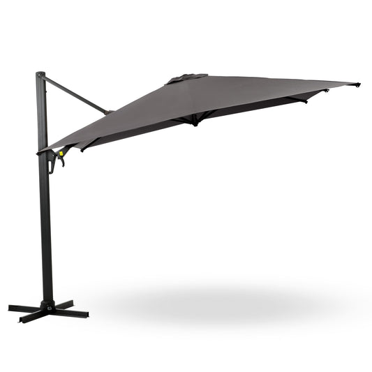 Royalcarft 10ft Cantilever Patio Umbrella, Square Outdoor Offset Umbrella with 360¡ã Rotation & Tilt Adjustment, Aluminum Hanging Market Umbrella w/Fade-resistant Fabric for Garden, Deck