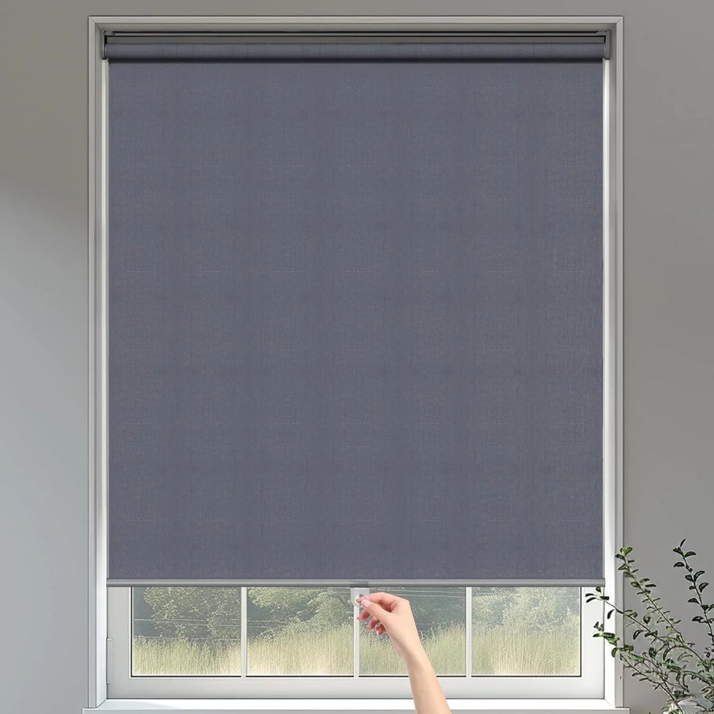 100% Blackout Roller Shades for Windows, Pull Down Shades with Thermal Insulated Waterproof Fabric
