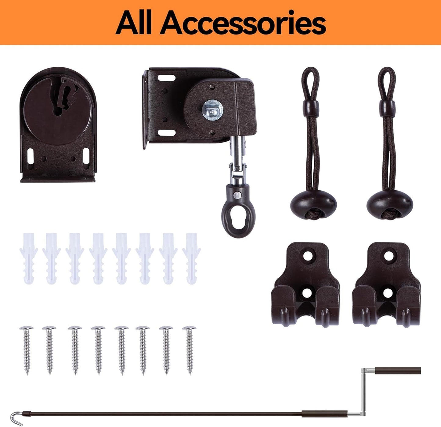 Outdoor Roller Shades for Patio New Material with 95% UV Protection, Cordless Patio Shades Roll Up Outdoor Blinds with Crank Handle for Shading, Protect Privacy, No Valance, (6' W X 8' L), Brown