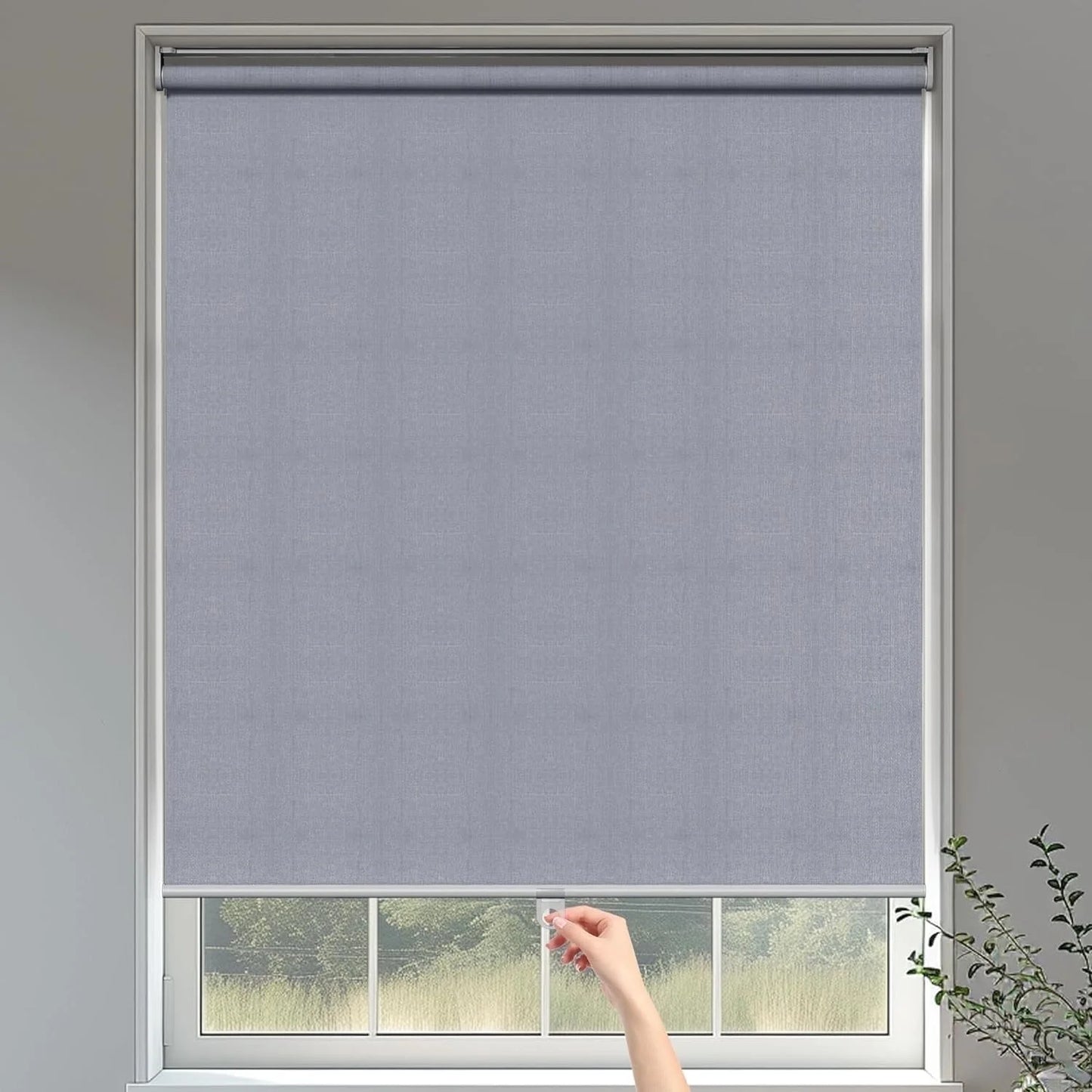100% Blackout Roller Shades for Windows, Pull Down Shades with Thermal Insulated Waterproof Fabric