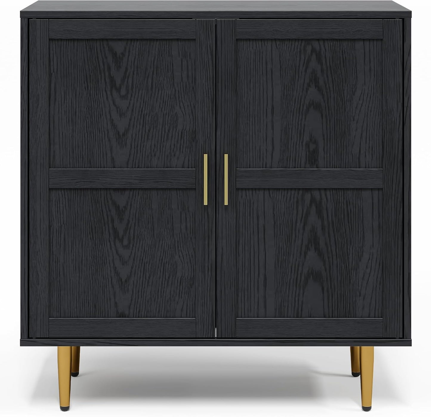 RoyalCraft 2-Door Storage Cabinet, Modern Wood Credenza with Adjustable Shelves, Freestanding Buffet Sideboard Cabinet for Living Room, Bedroom, Dining Room, Entryway