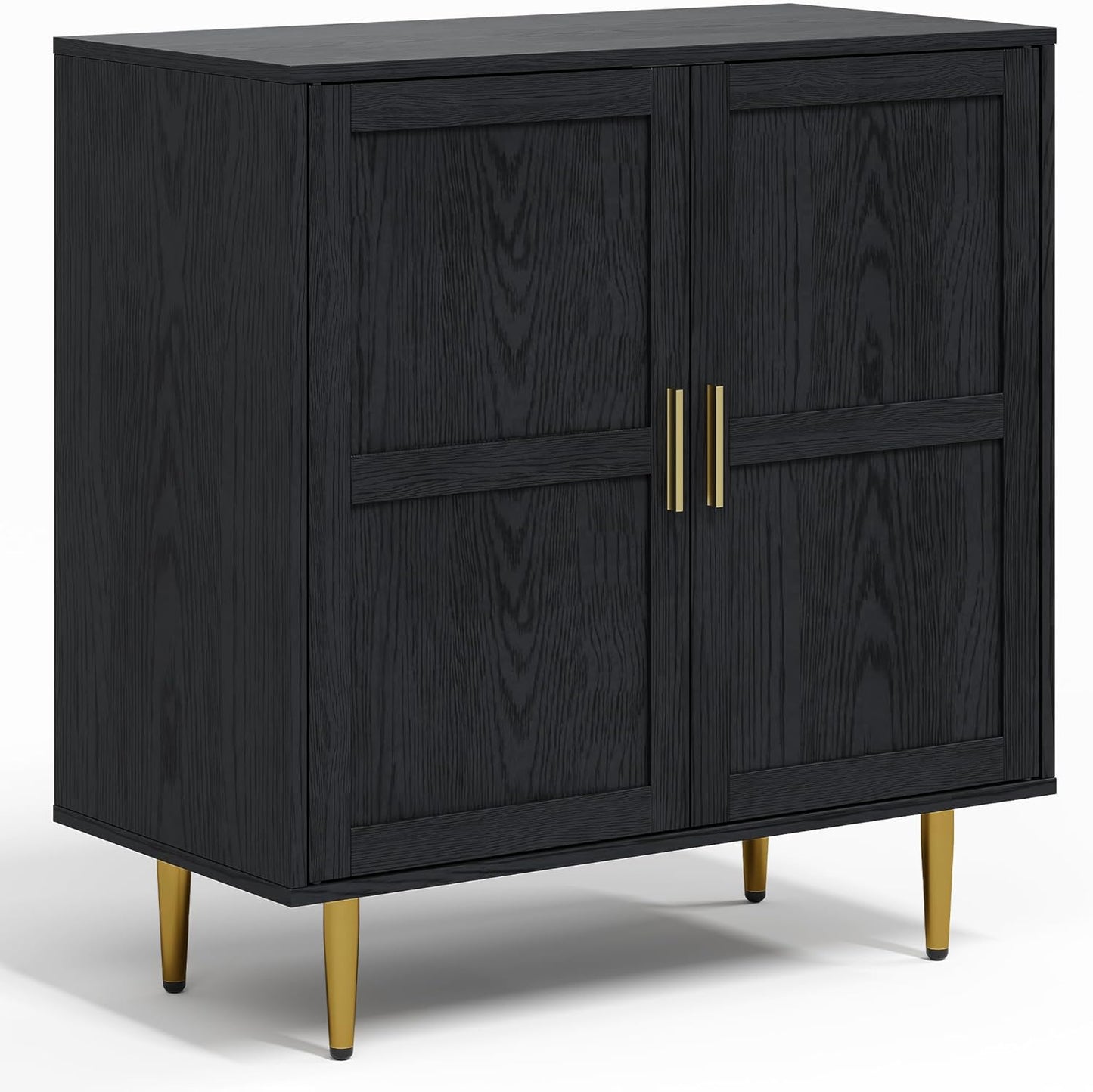 RoyalCraft 2-Door Storage Cabinet, Modern Wood Credenza with Adjustable Shelves, Freestanding Buffet Sideboard Cabinet for Living Room, Bedroom, Dining Room, Entryway