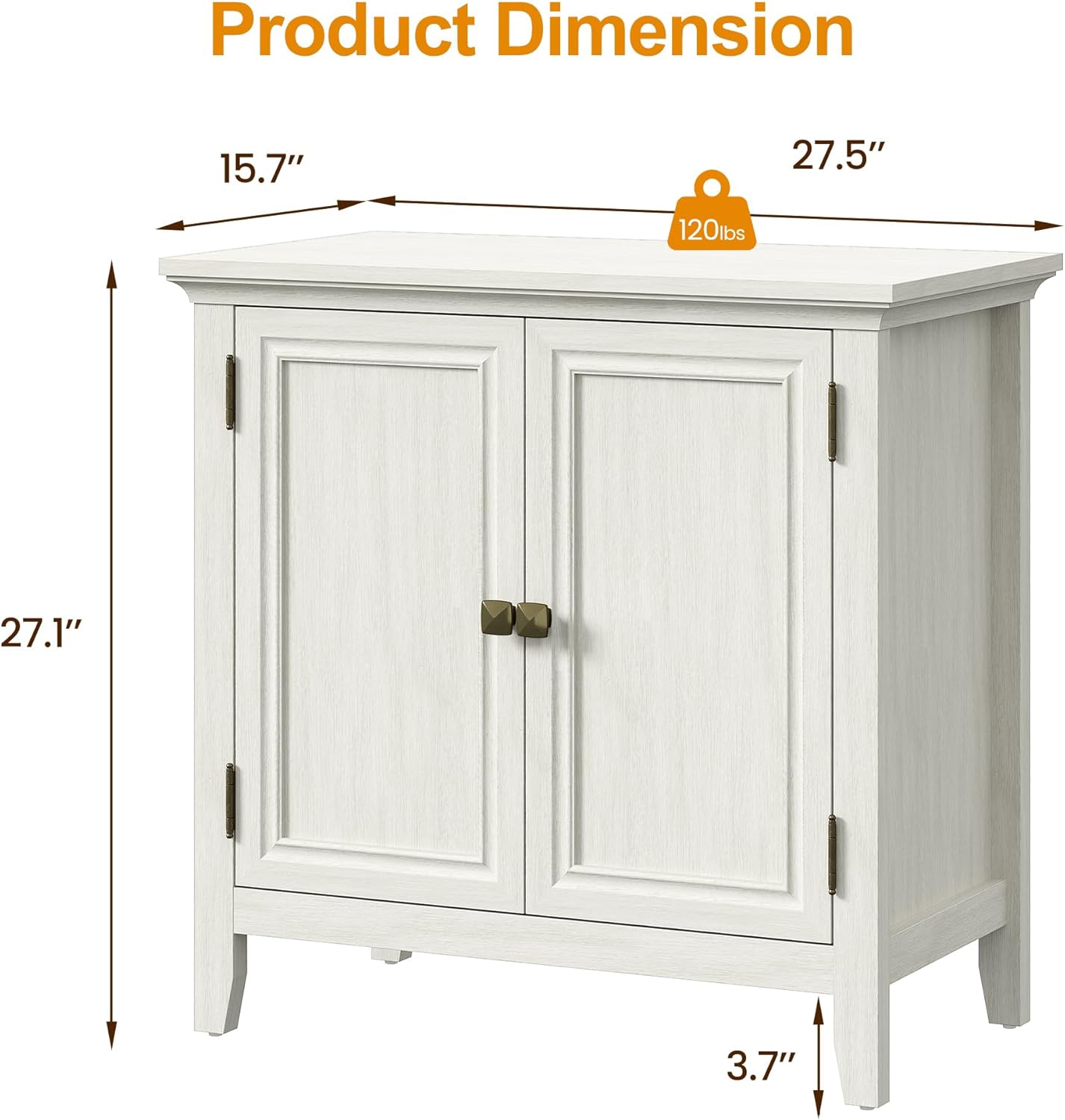 Royalcraft 2-Door Buffet Cabinet with Storage, Bohemian Sideboard with Adjustable Shelves, Wood Credenza Cabinet, Console Table for Bedroom, Living Room, Dining Room, Hallway