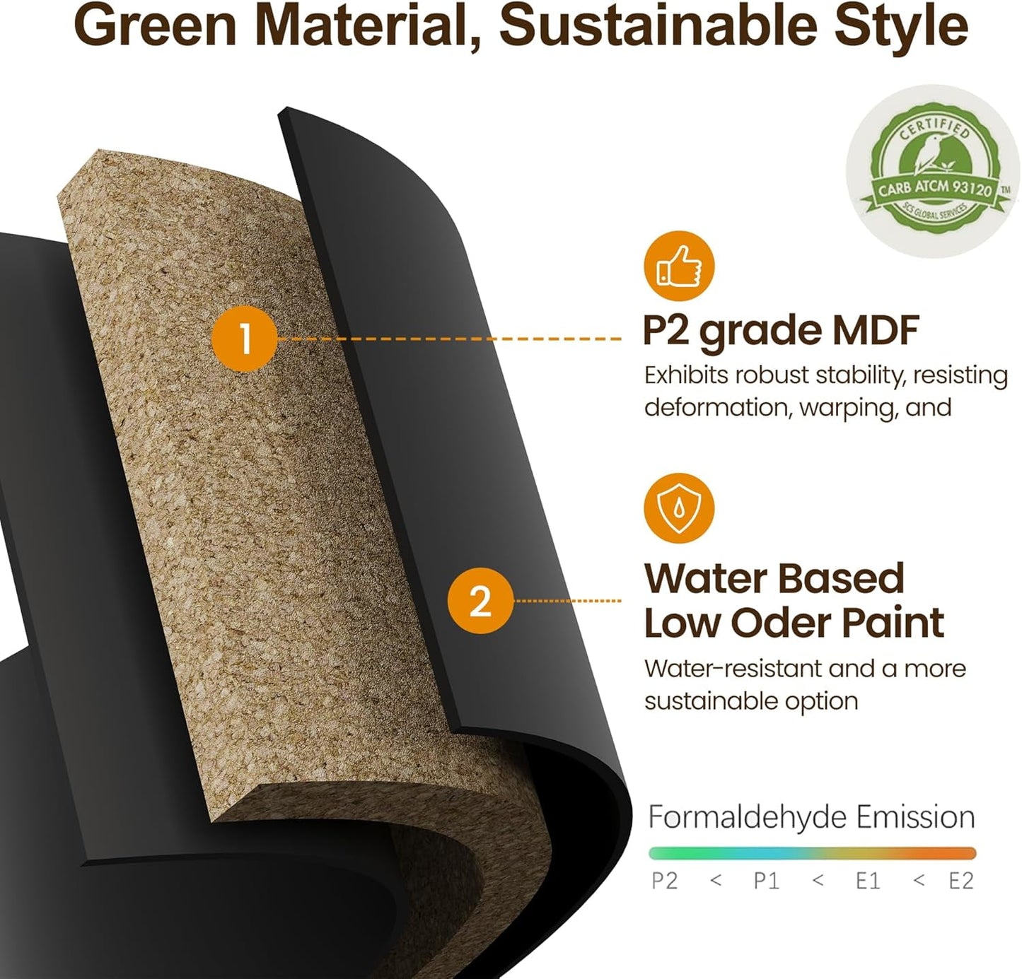 May in Color Sideboard Buffet Cabinet, 58'' Wood Console Cabinet with Storage & 4 Doors, Mid Century Media Cabinet for Entryway, Living Room, Dining Room, Black