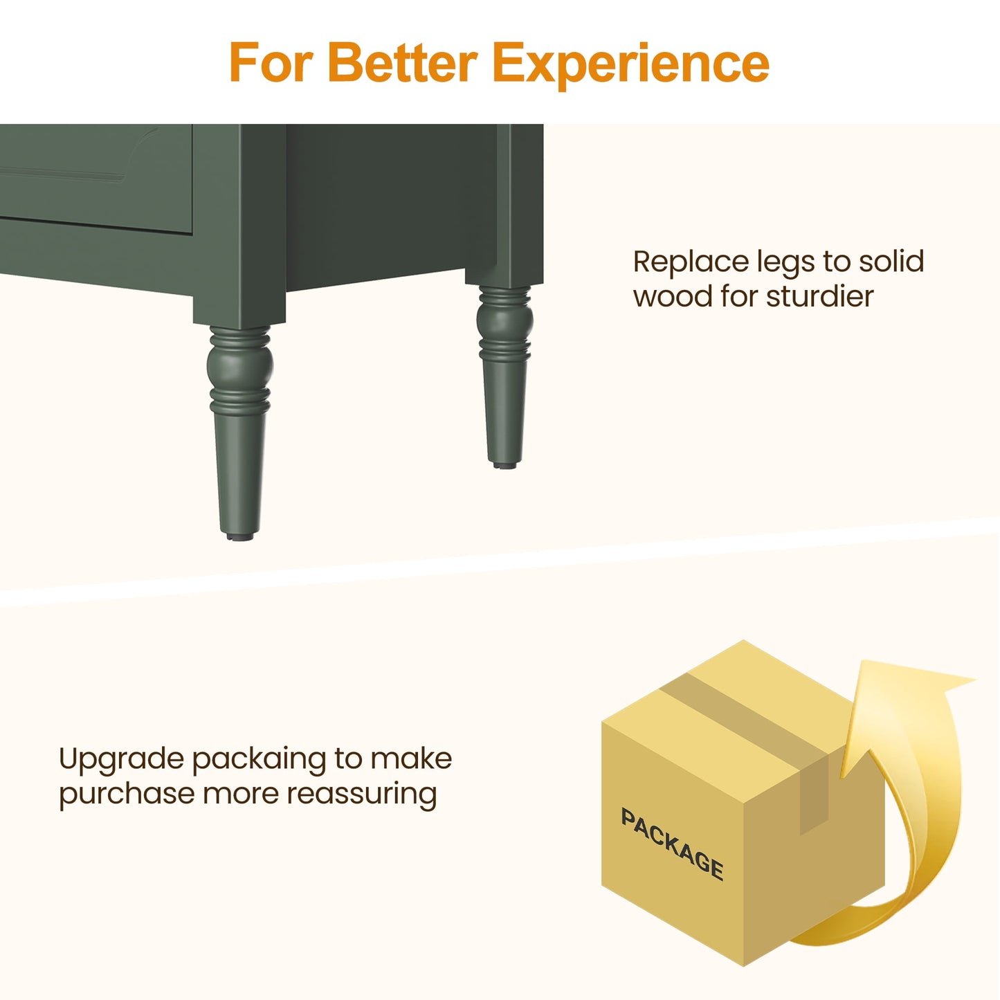 May in Color 58" Wood Buffet Cabinet, Mid-Century Modern Console Cabinet, with 4 Door & Media Storage, for Entryway, Living Room, Dining Room, Bedroom, Green