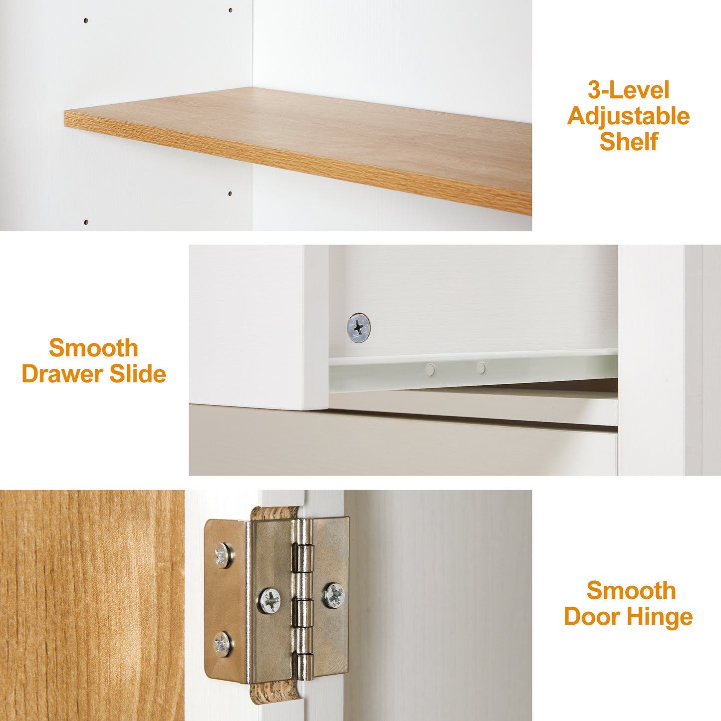 Royalcraft 70'' Tall Kitchen Pantry Cabinet, Wood Cupboard with 8 Door Storage Shelves, Large Storage Cabinet with Drawers & Adjustable Shelves for Kitchen, Dining Room, Living Room, Laundry, White