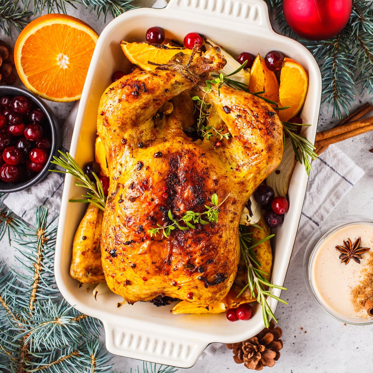 RoyalCraft 26 Quart Electric Turkey Roaster Oven with Visible Glass Lid, with Removable Pan & Rack, Stainless Steel, White