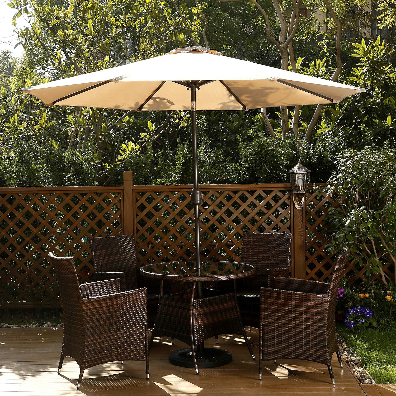 7.5 patio umbrella brown RoyalCraft 7.5 Ft Patio Umbrella Outdoor Market Table Umbrella Luxury