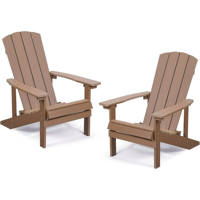 Royalcraft Adirondack Chairs, Weather Resistant Hips Plastic Fire Pit Chairs, Modern Poly Adorondic Outside Chairs, 350 LBS Adirondack Chair for Easy Assembly, White