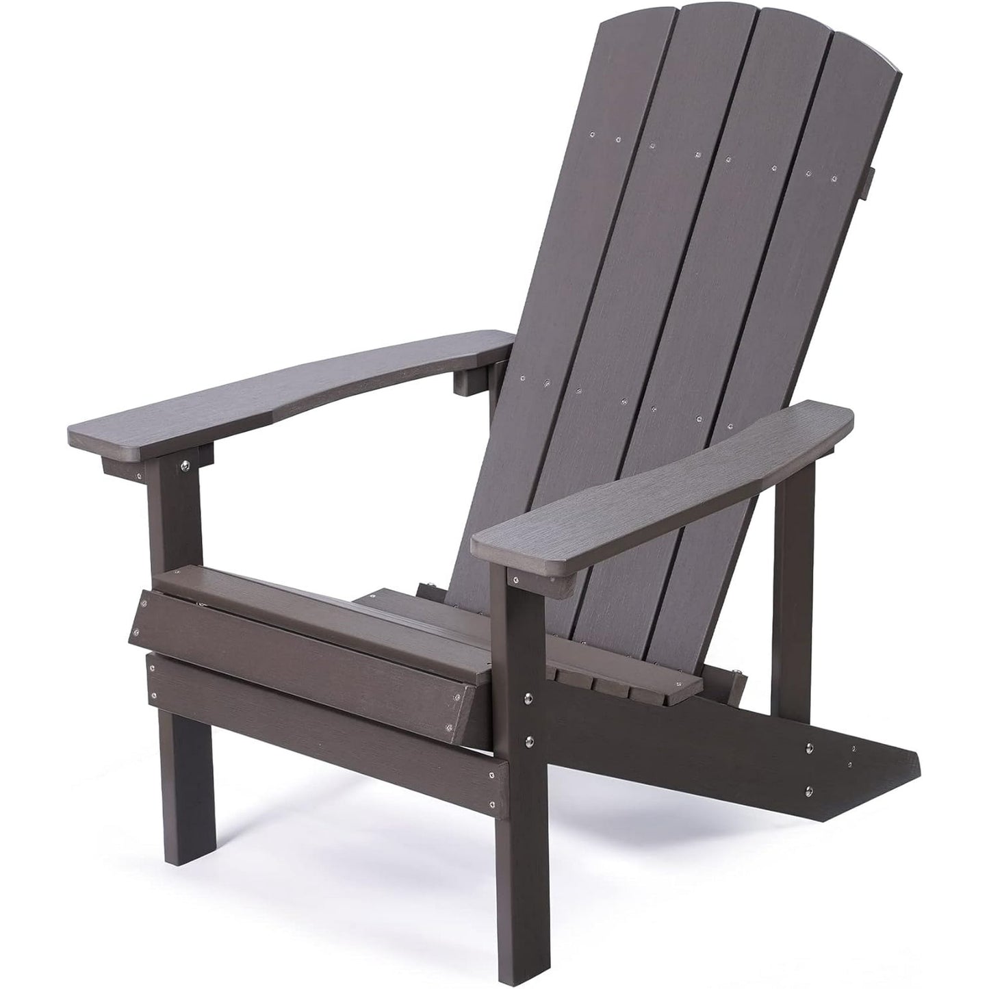 Royalcraft Adirondack Chairs, Weather Resistant Hips Plastic Fire Pit Chairs, Modern Poly Adorondic Outside Chairs, 350 LBS Adirondack Chair for Easy Assembly, White