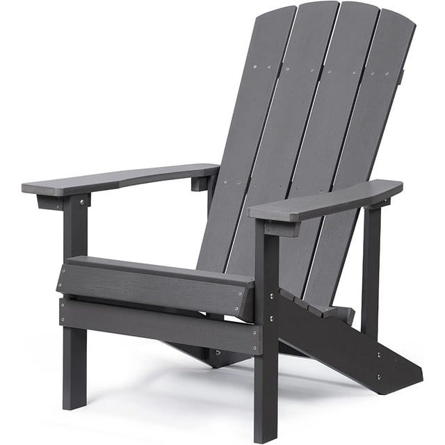 Royalcraft Adirondack Chairs, Weather Resistant Hips Plastic Fire Pit Chairs, Modern Poly Adorondic Outside Chairs, 350 LBS Adirondack Chair for Easy Assembly, White