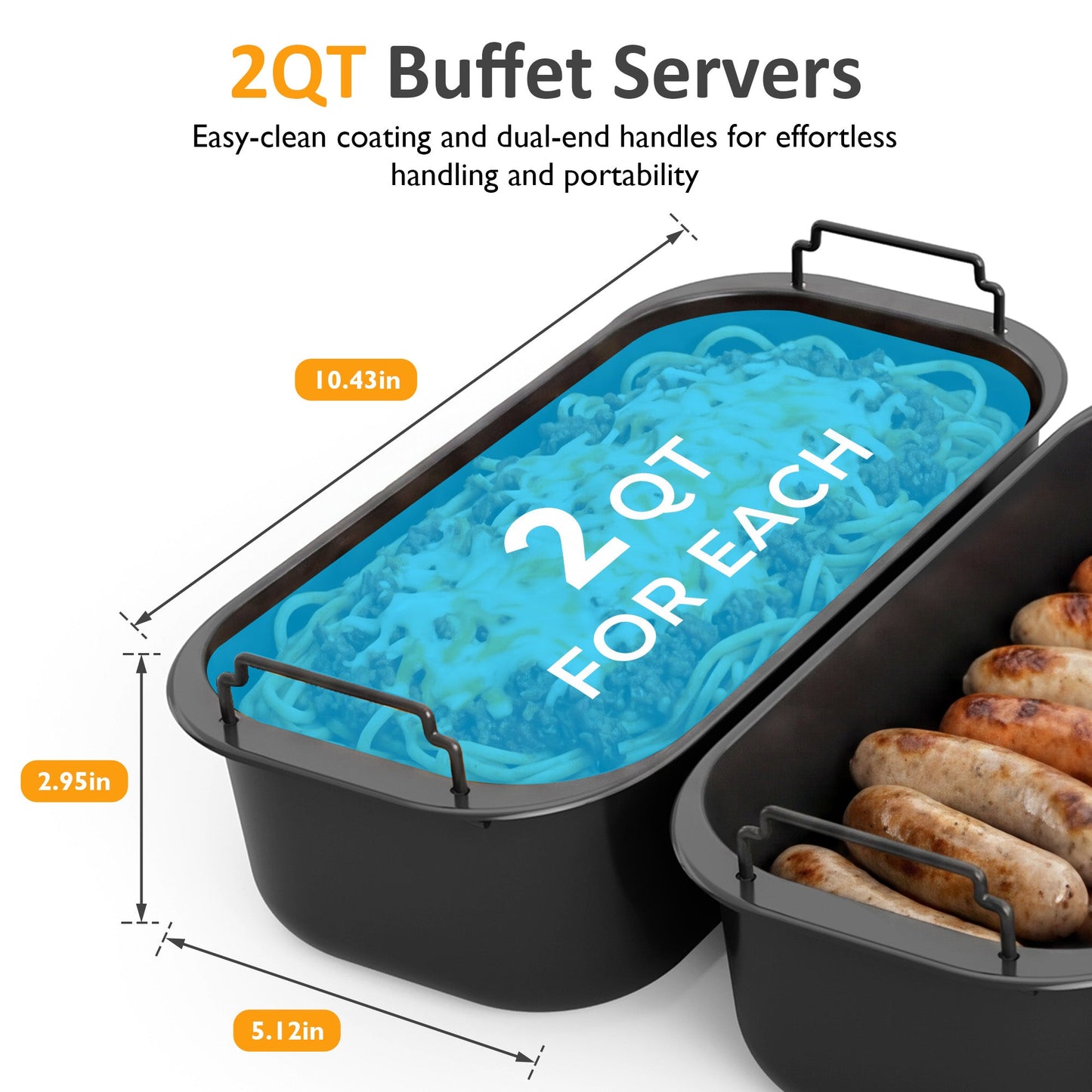 Royalcraft 24 QT Electric Roaster Oven with 3 Compartments, Self-Basting Lid, Silver