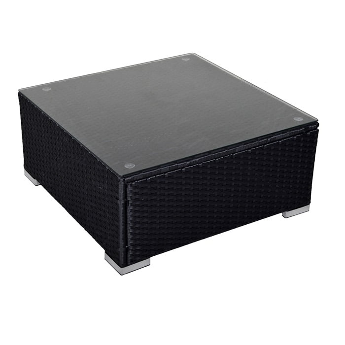Sunvivi Wicker Patio Loveseat, Create the Patio of Your Dreams With Our Modular Furniture Sets, Black and Blue, PE Wicker