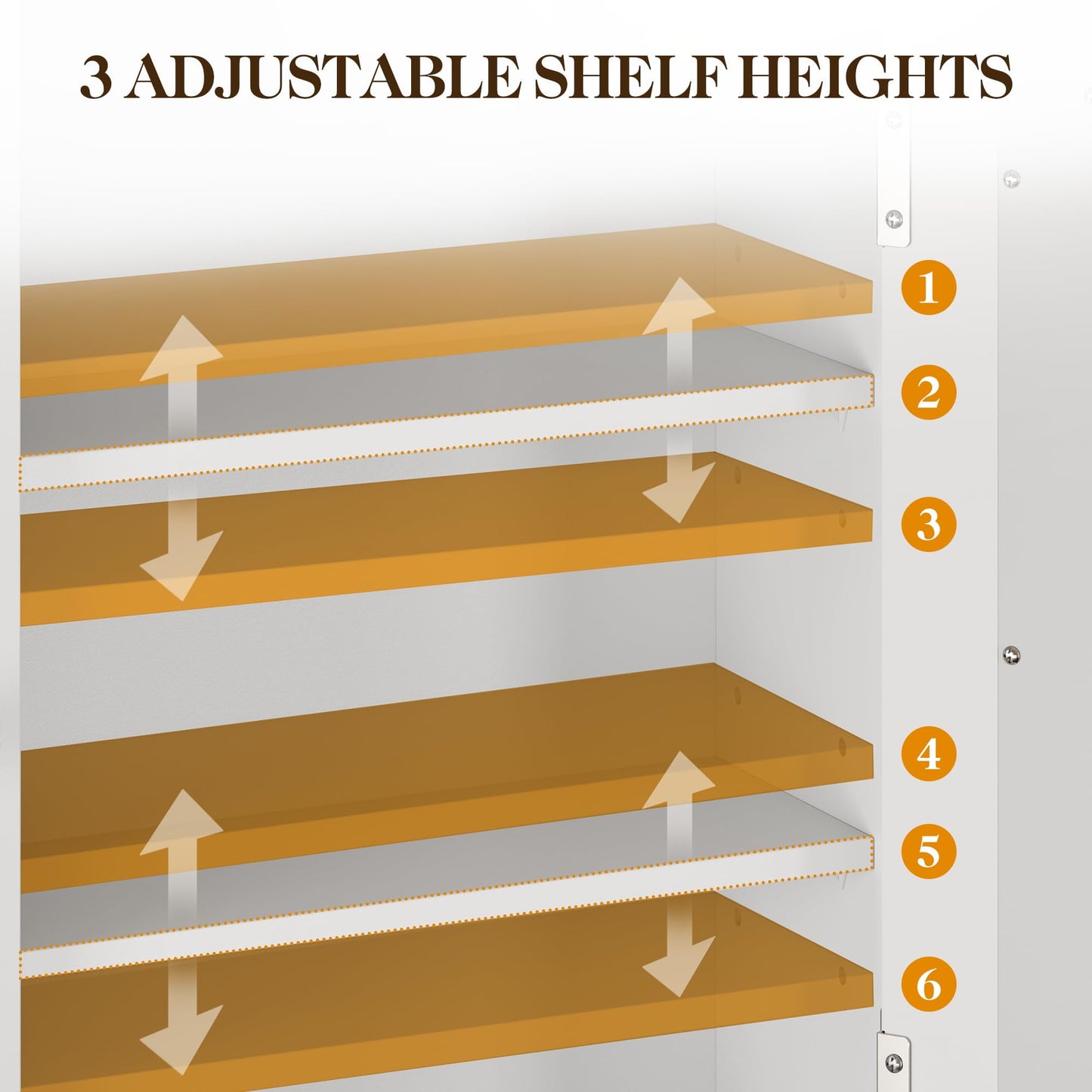 RoyalCraft Bathroom Wall Cabinet with Mirror, Wall Mount Bathroom Storage Cabinet, Adjustable Shelves