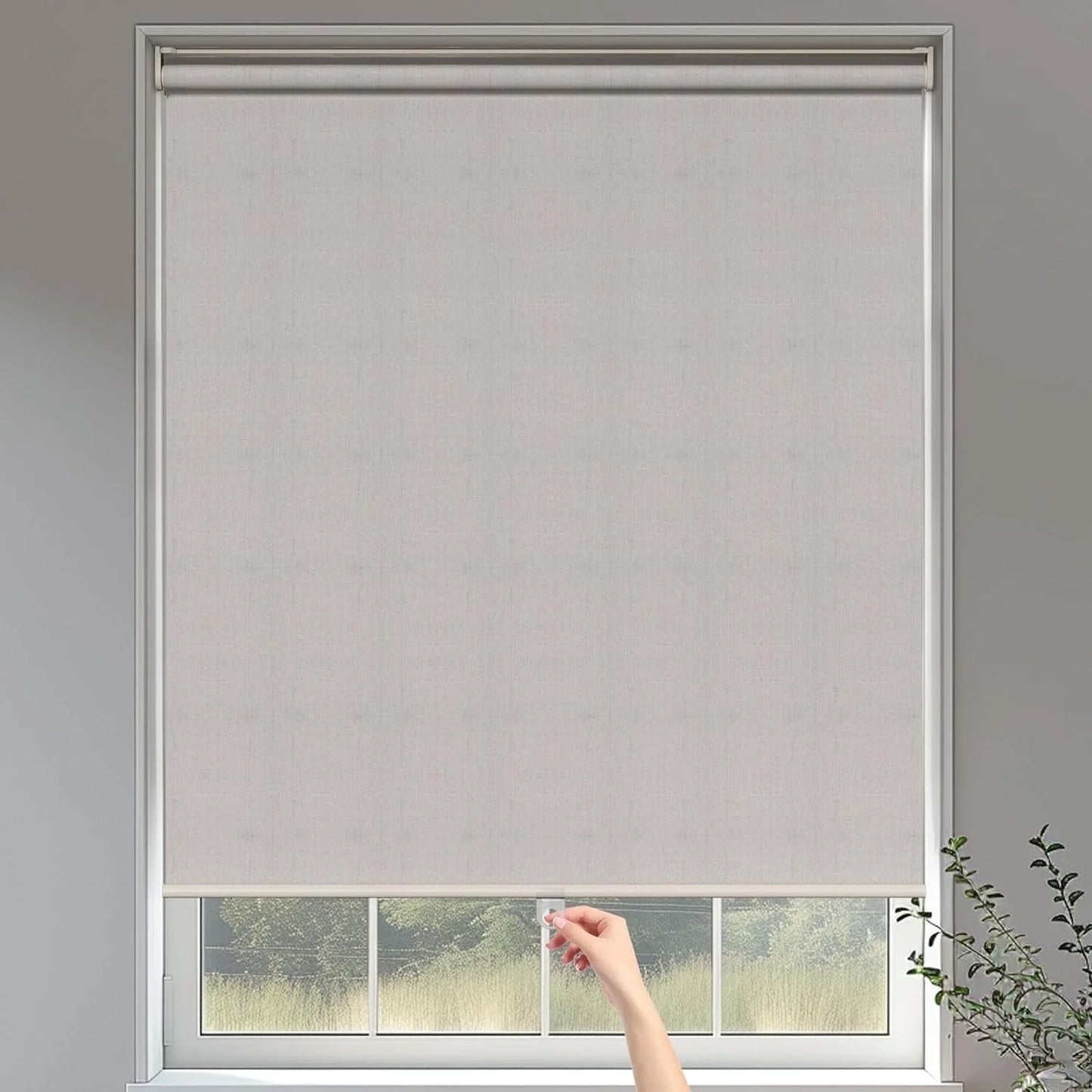 100% Blackout Roller Shades for Windows, Pull Down Shades with Thermal Insulated Waterproof Fabric