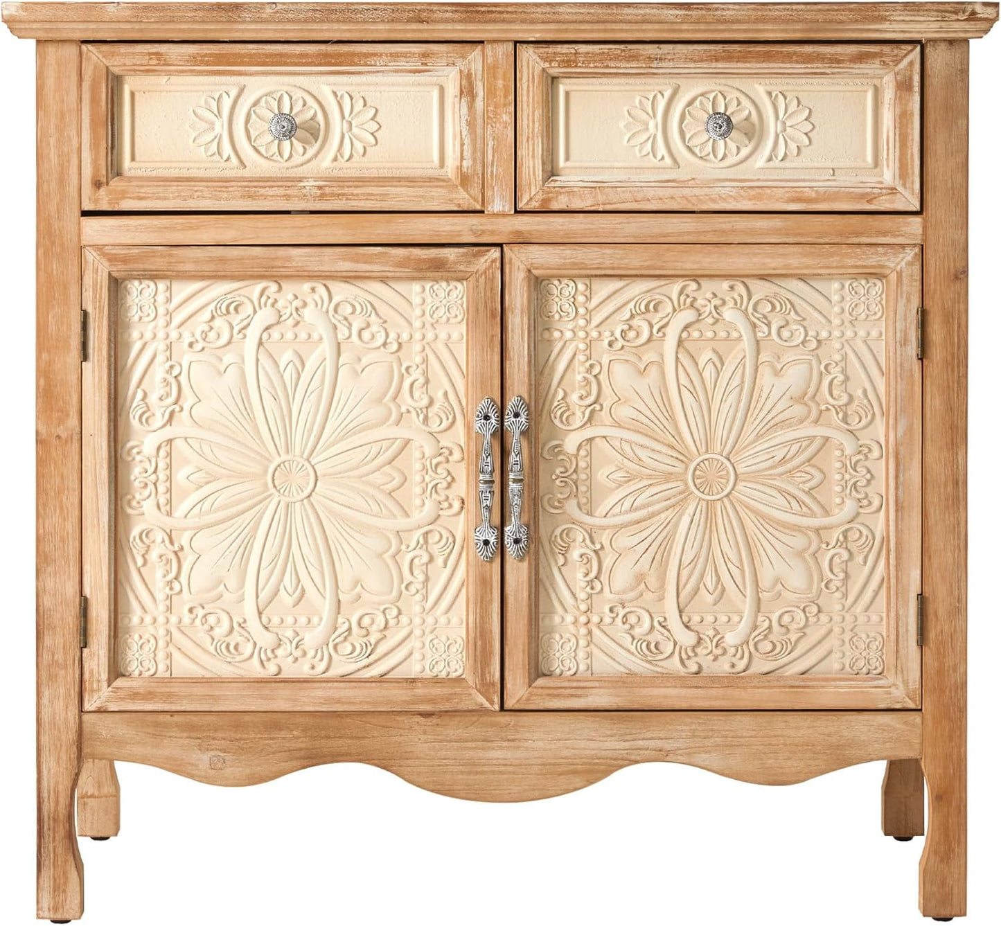 RoyalCraft Storage Cabinet with Drawers and Doors, Kitchen Sideboard Cabinet, Accent Buffet Server Cabinet, Wood Cabinet Organizer for Hallway, Dining Room, Living Room