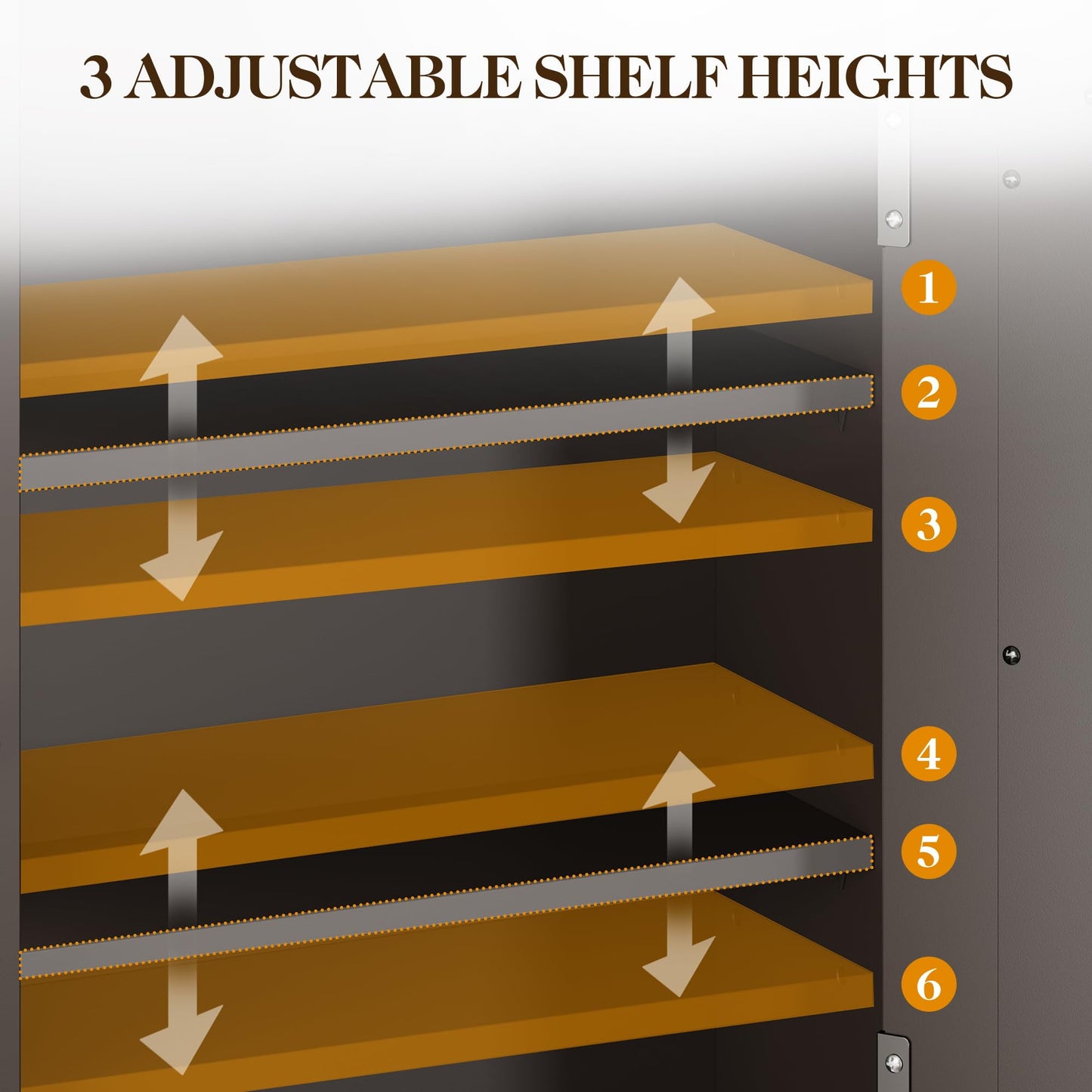 RoyalCraft Bathroom Medicine Cabinet with Mirror, Vanity Wall Mounted Storage Cabinet with Adjustable Shelves and Towel Bar, Hanging Wall Cabinet for Bathroom, Laundry, Living Room, Brown